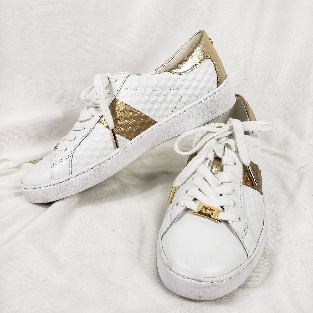 Michael Kors White Gold Colby Sneaker
